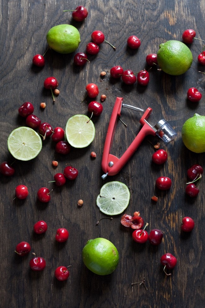Cherry Lime Popsicles with Honey | Sweet-Remedy.com