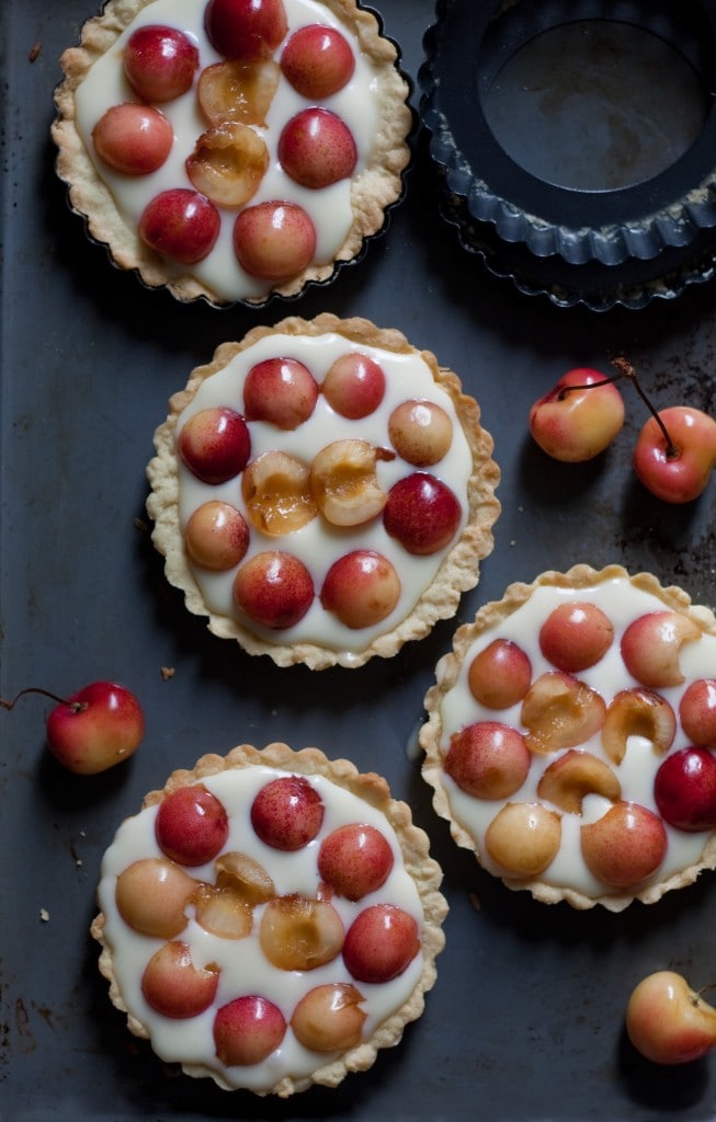 Rainier Cherry and Mascarpone Mini Tarts | Sweet-Remedy.com