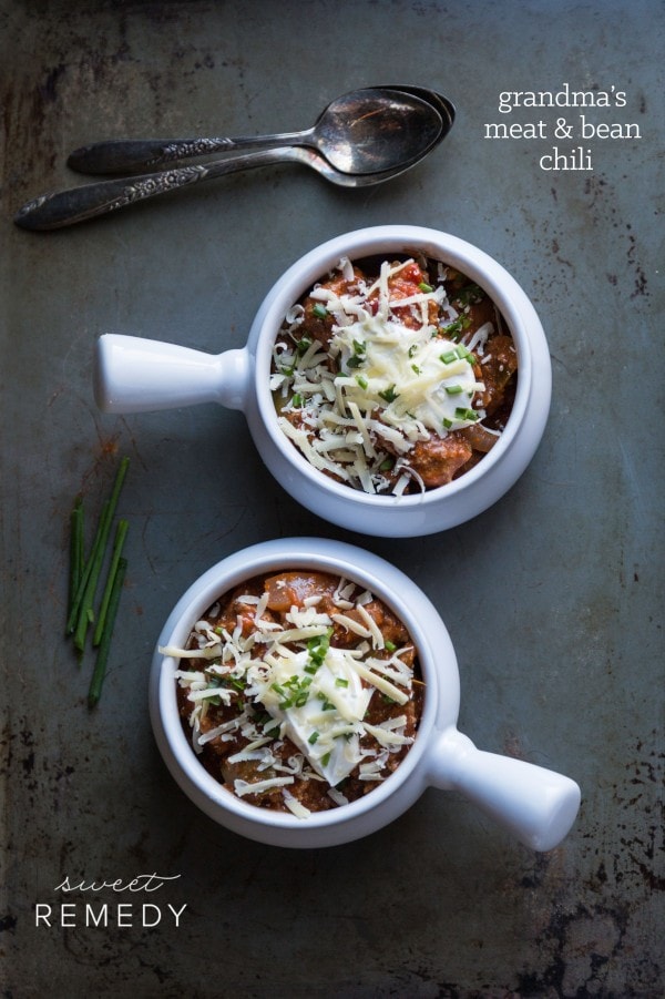 Grandma's Meat + Bean Chili | Sweet-Remedy.com