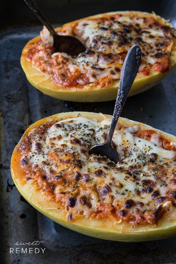 Spaghetti Squash Lasagna Bowls | Sweet-Remedy.com