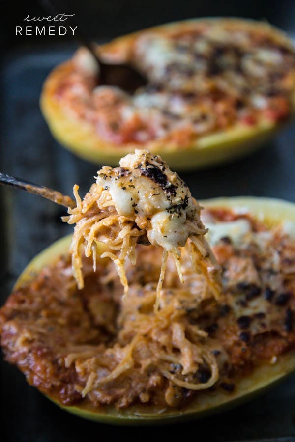 Spaghetti Squash Lasagna Bowls | Sweet-Remedy.com