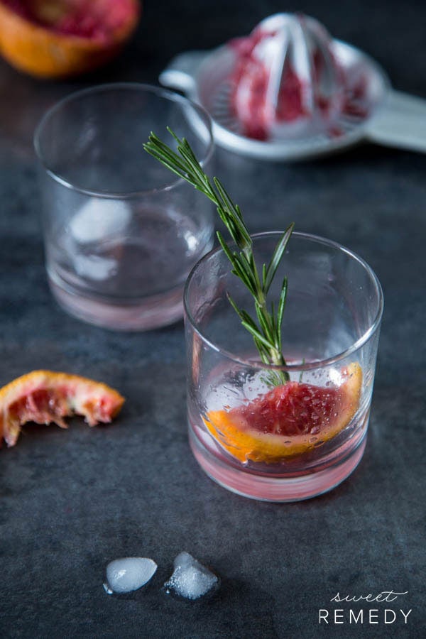 Blood Orange Rosemary Cocktail | Sweet-Remedy.com #cocktail #drink #recipe