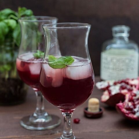 Basil Pomegranate Cocktail
