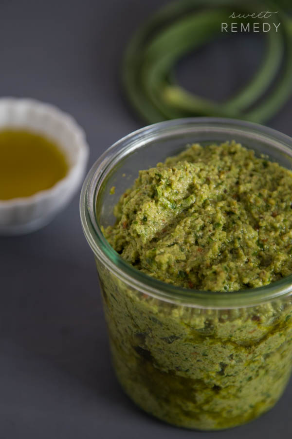 Garlic Scape Pesto 