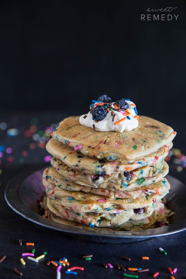 Blueberry Funfetti Pancakes