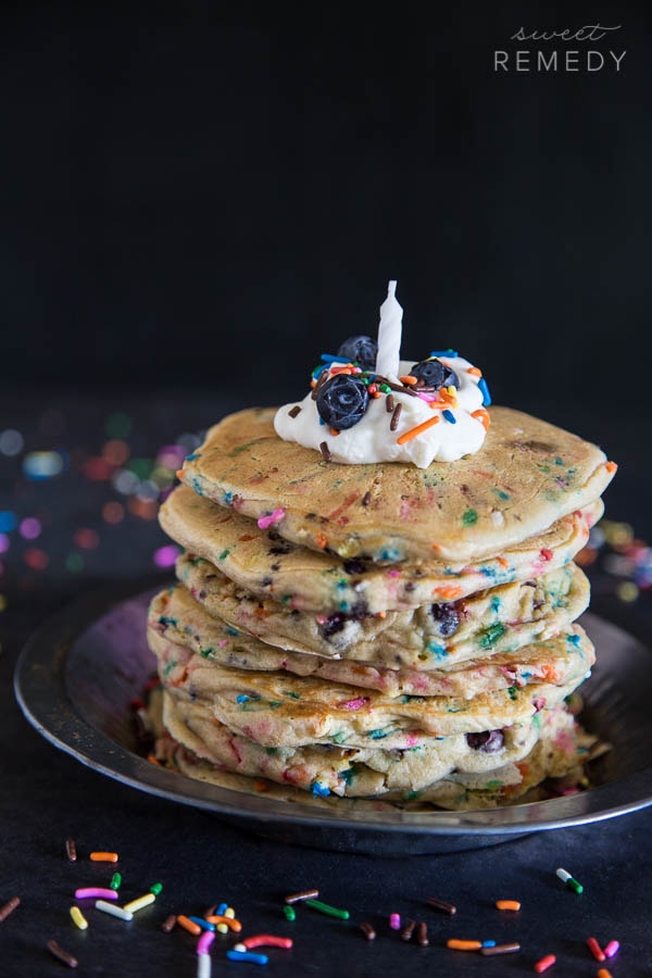 Blueberry Funfetti Pancakes