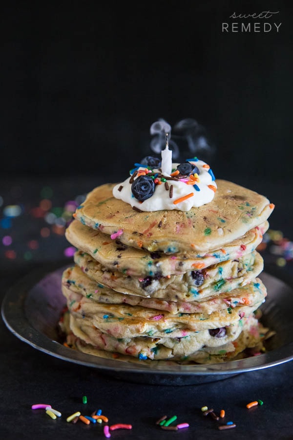 Blueberry Funfetti Pancakes