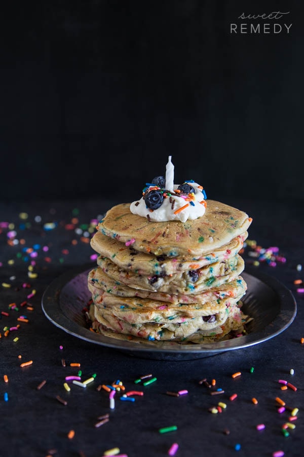 Blueberry Funfetti Pancakes