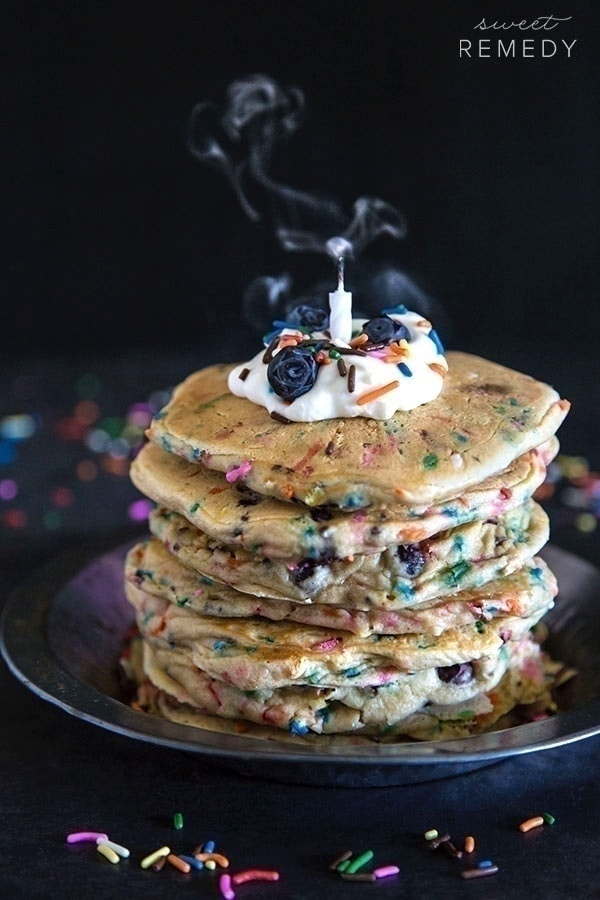 Blueberry Funfetti Pancakes