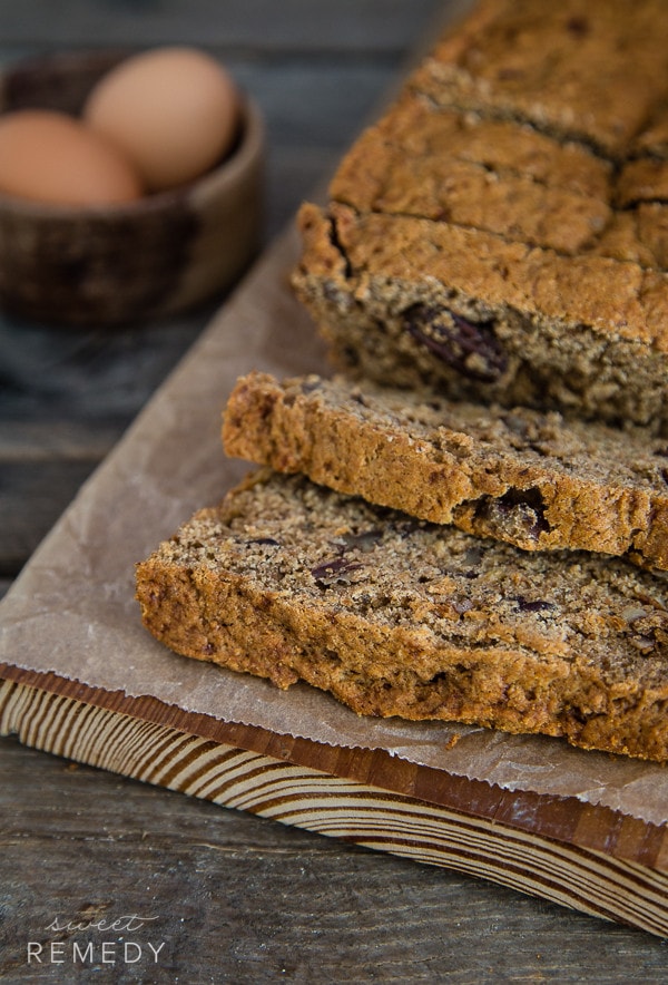 Whole Grain Banana Pecan Bread made with coconut oil and spelt flour for a dairy-free and whole grain version of a favorite recipe.