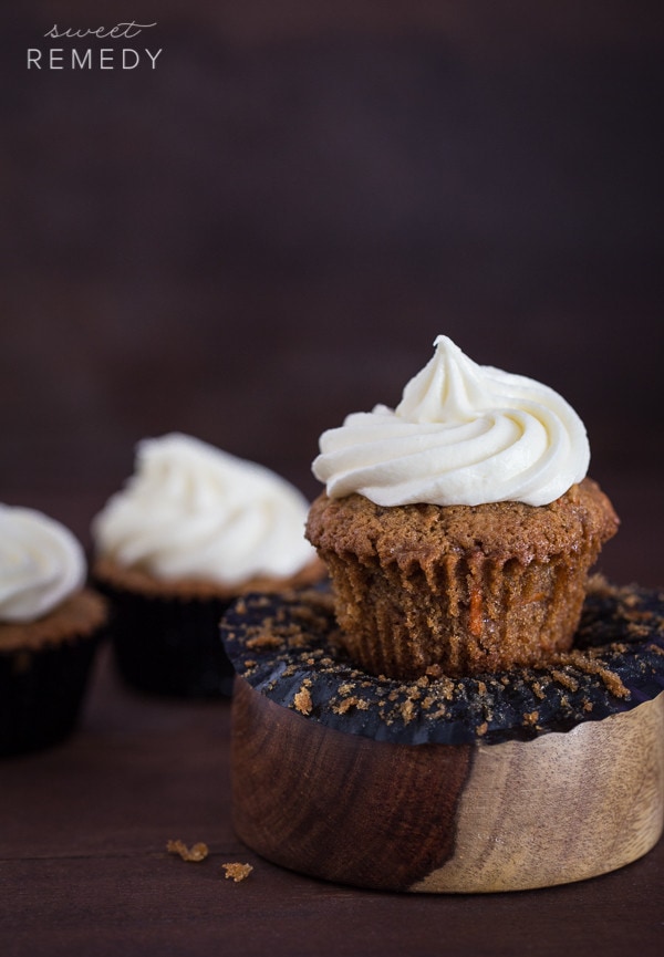 These Carrot Cake Cupcakes are whole grain and the cake part is dairy-free. 