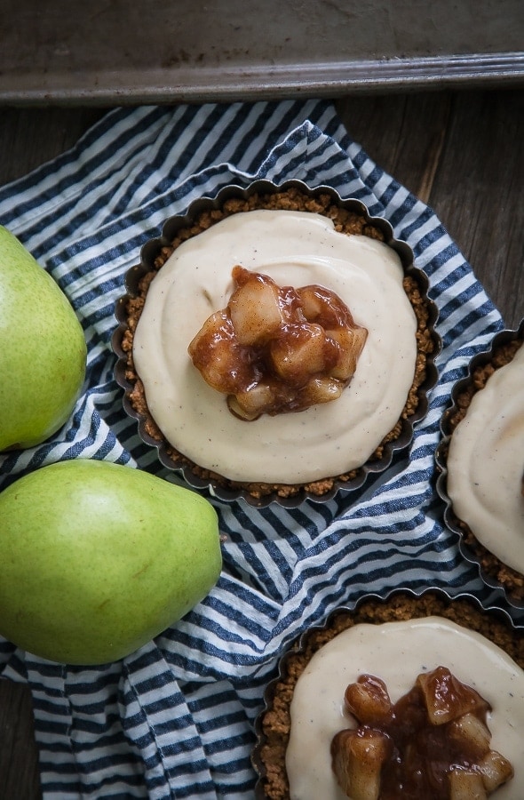 Pear Creme Fraiche Tarts