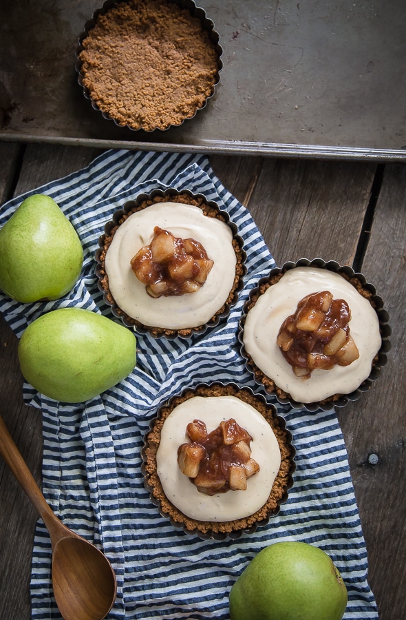 Pear Creme Fraiche Tarts