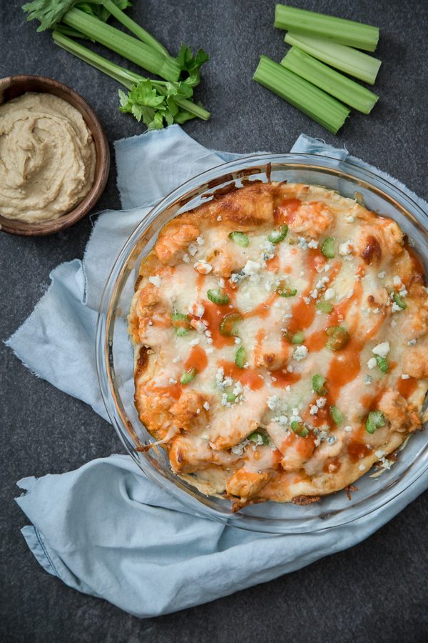 Buffalo Chicken Hummus Dip