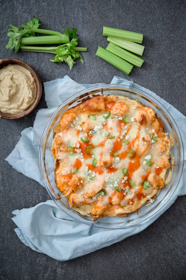 Buffalo Chicken Hummus Dip