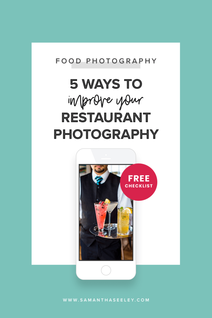 iphone image with man holding cocktails. Free checklist of 5 ways to improve your restaurant photography